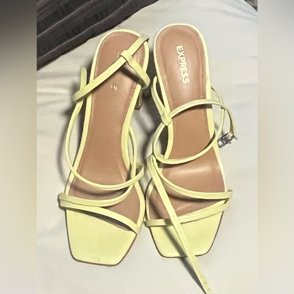 Express Neon Strappy Heels